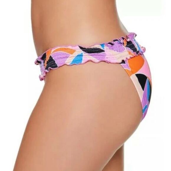 Salt+Cove Kaleidescope Smocked Bikini Swim Bottom - Picture 3 of 7